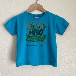 Y2K Born To Farm Mackinaw City youth Anvil T-shirt, blue, XS